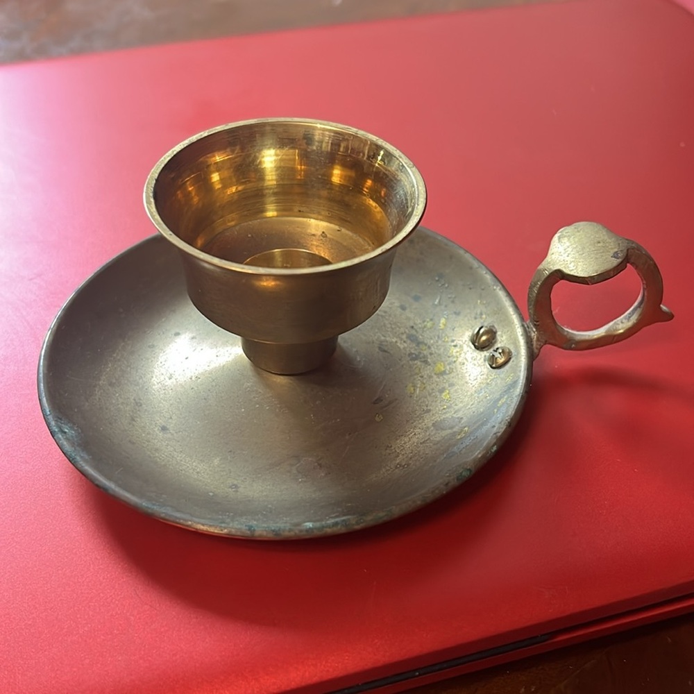 Vintage Brass Candlestick Holder - Made In India - Good Condition - Picture 4 of 5